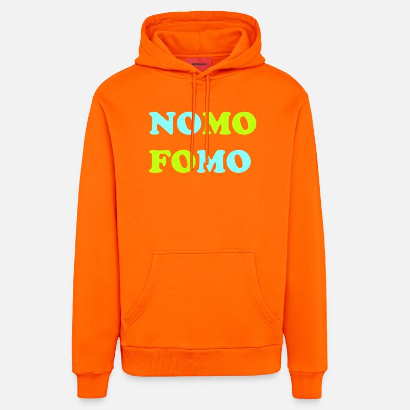 FOMO Peur de manquer quelque chose - Sweat à capuche bio décontracté fabriqué en UE - SUNSET ORANGE