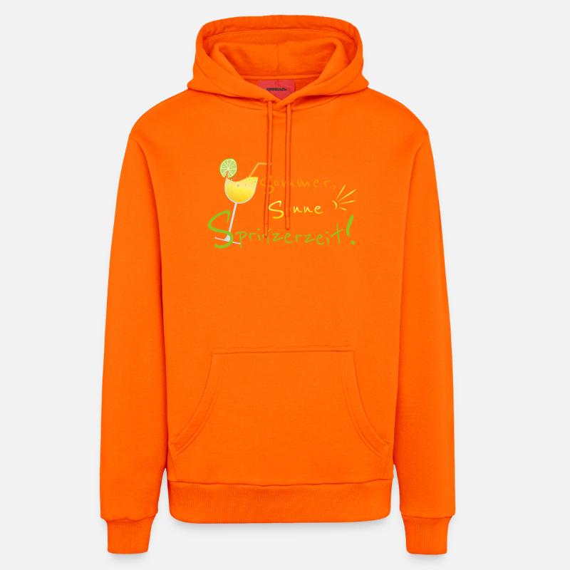 Sommer, Sonne, Spritzerzeit! Weinglas - Organic Relaxed Hoodie Made in EU - SUNSET ORANGE