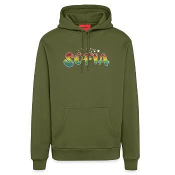 Vorname Sofia Mädchenname Namensgeschenk - Organic Relaxed Hoodie Made in EU - MOSS GREEN - Vorne