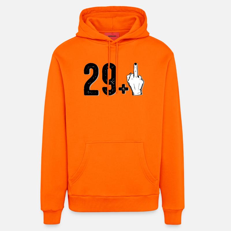 2014 Bold Middle Finger Graffiti - Sweat à capuche bio décontracté fabriqué en UE - SUNSET ORANGE