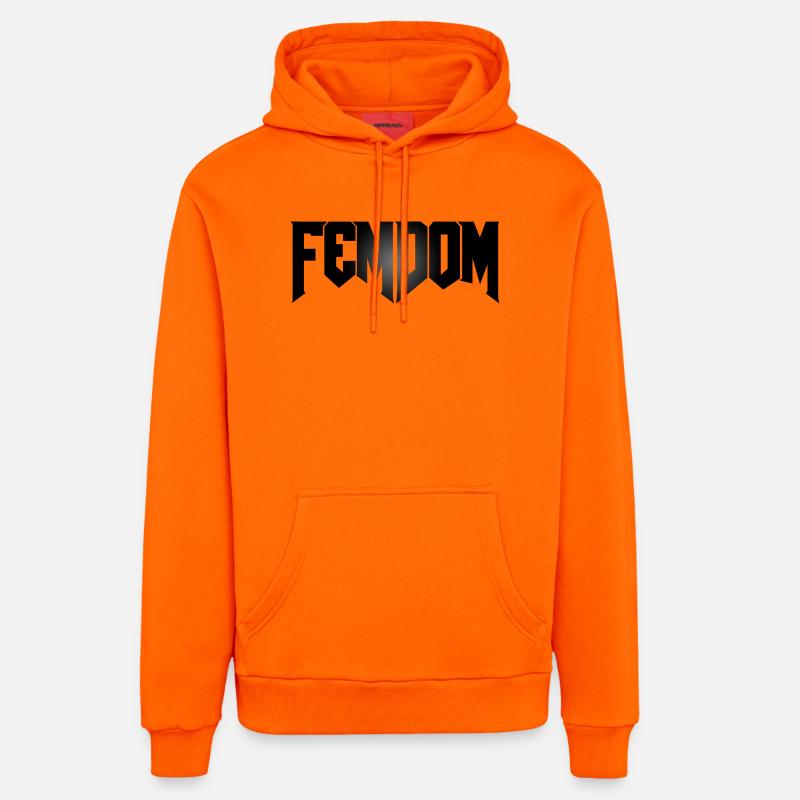 Femdoom - Sweat à capuche bio décontracté fabriqué en UE - SUNSET ORANGE