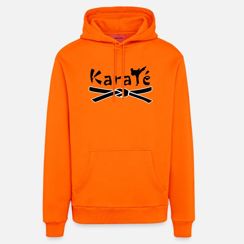 Karaté - Sweat à capuche bio décontracté fabriqué en UE - SUNSET ORANGE