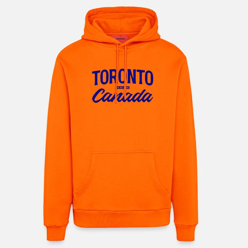 Toronto Canada Lettering Design - Sweat à capuche bio décontracté fabriqué en UE - SUNSET ORANGE