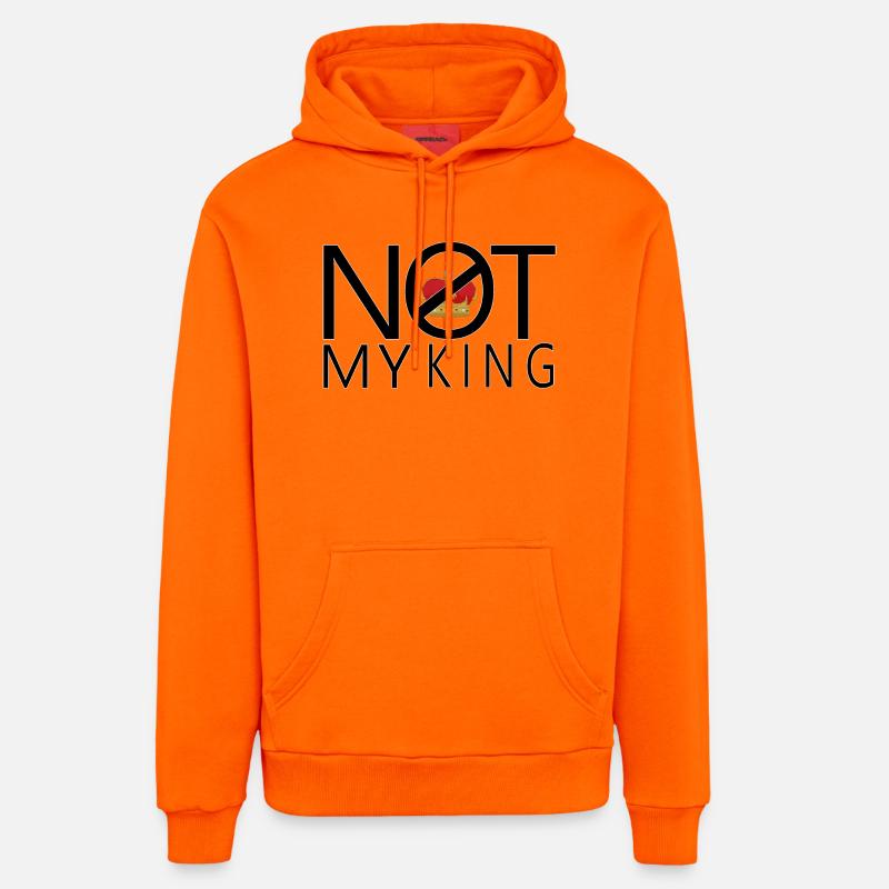 Pas mon roi - Sweat à capuche bio décontracté fabriqué en UE - SUNSET ORANGE