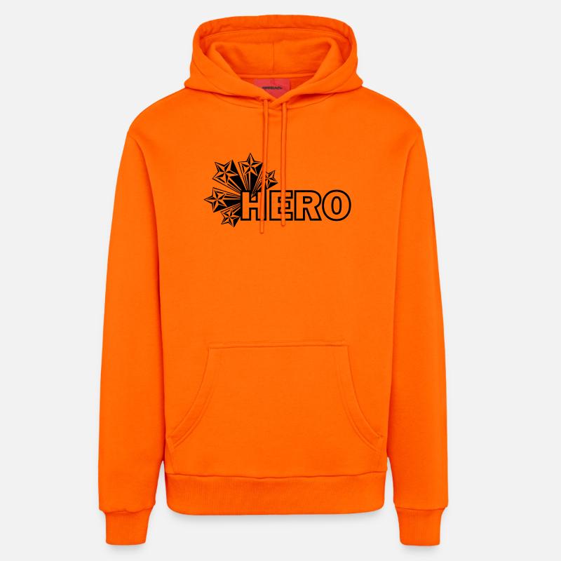 Mon étoile héroïque - Sweat à capuche bio décontracté fabriqué en UE - SUNSET ORANGE