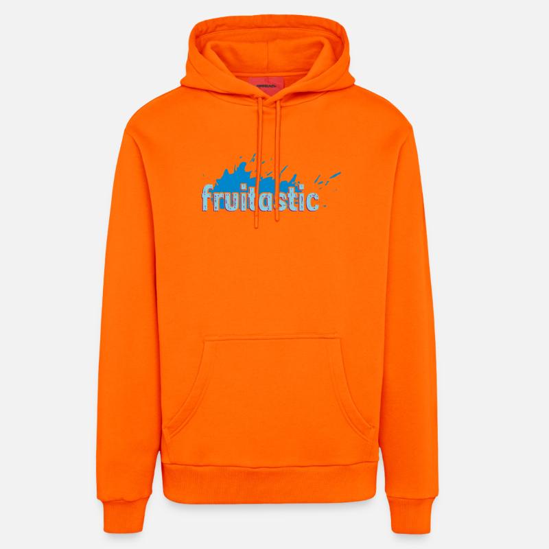 Fruitastic Claim Fresh Splash Blue - Sweat à capuche bio décontracté fabriqué en UE - SUNSET ORANGE