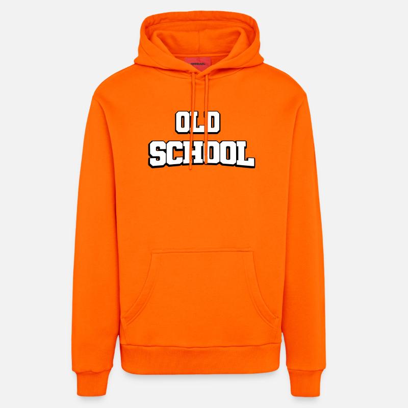 Design à l’ancienne - Sweat à capuche bio décontracté fabriqué en UE - SUNSET ORANGE