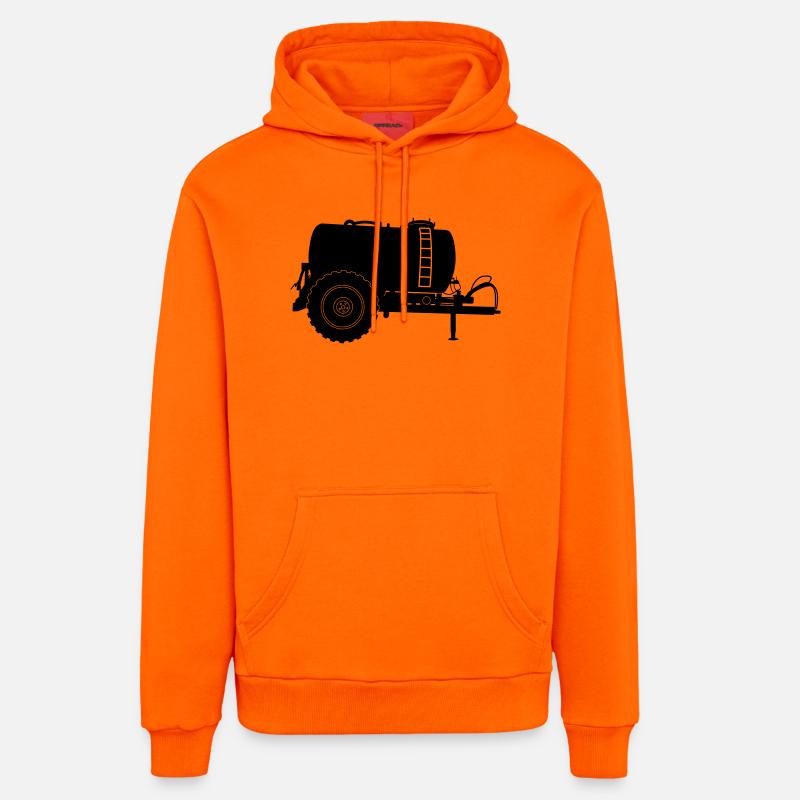 Machine d’élevage de citernes vautours - Sweat à capuche bio décontracté fabriqué en UE - SUNSET ORANGE