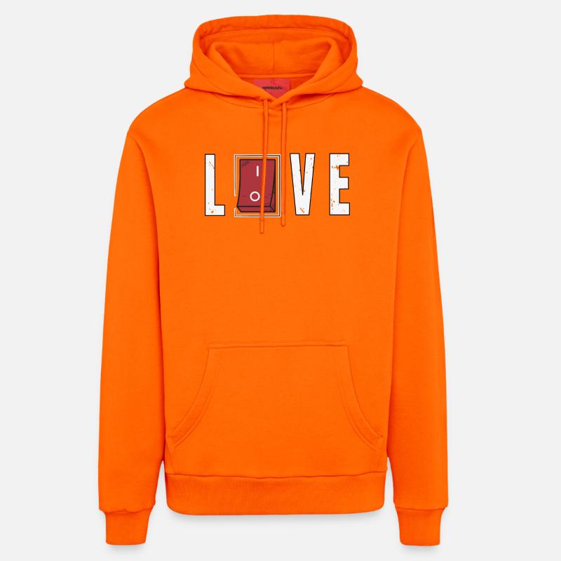 L’amour réciproque - Sweat à capuche bio décontracté fabriqué en UE - SUNSET ORANGE