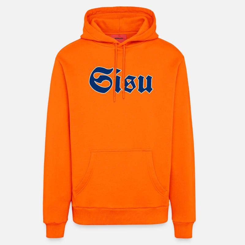 Entrailles - Sweat à capuche bio décontracté fabriqué en UE - SUNSET ORANGE