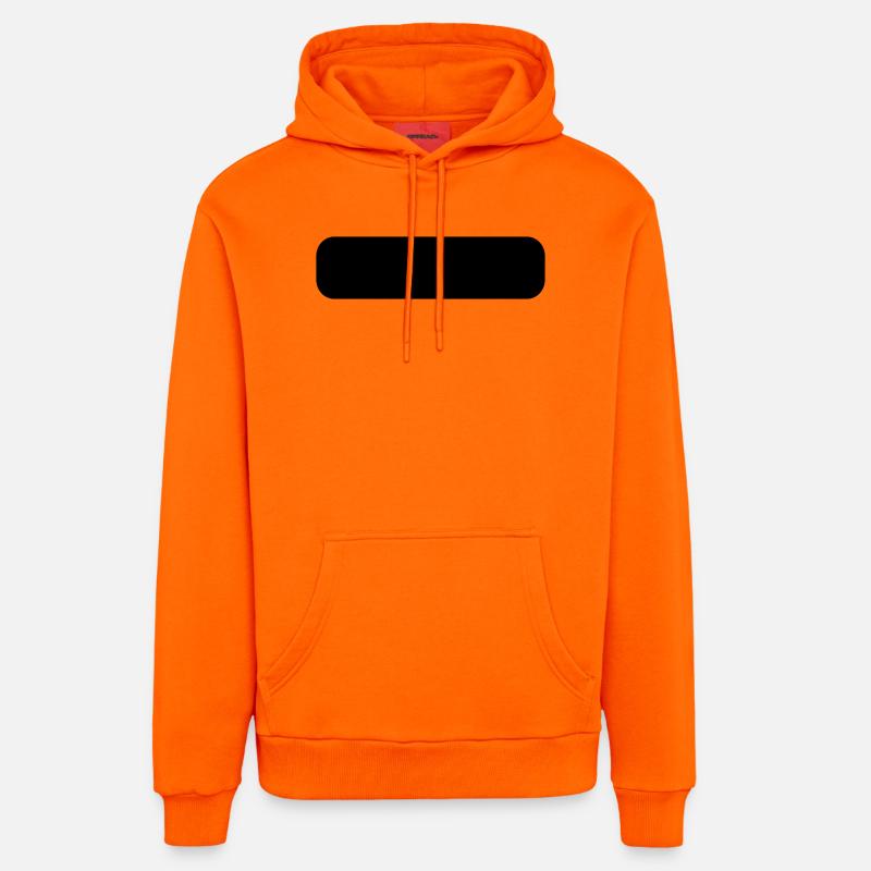 Rectangle arrondi - Sweat à capuche bio décontracté fabriqué en UE - SUNSET ORANGE