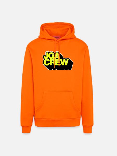 Bachelor Party Crew 3D - Organic Relaxed Hoodie Made in EU - SUNSET ORANGE