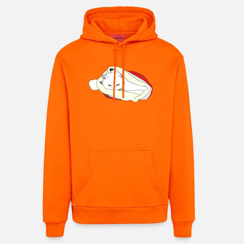 Chat de Noël - Sweat à capuche bio décontracté fabriqué en UE - SUNSET ORANGE