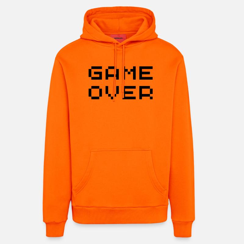 Fin de jeu rétro - Sweat à capuche bio décontracté fabriqué en UE - SUNSET ORANGE