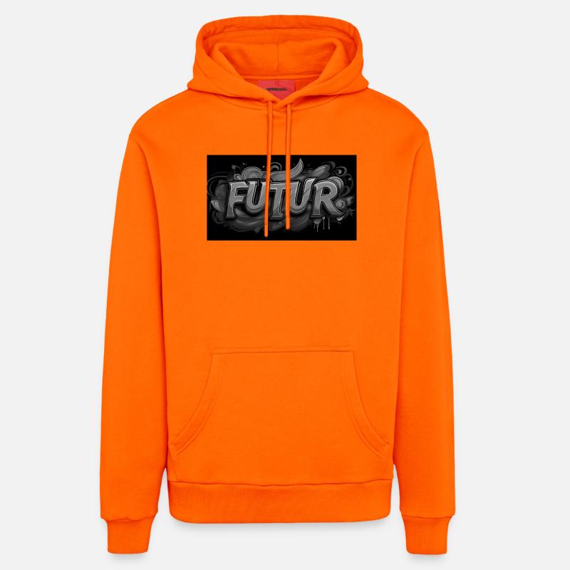 FUTUR - Sweat à capuche bio décontracté fabriqué en UE - SUNSET ORANGE