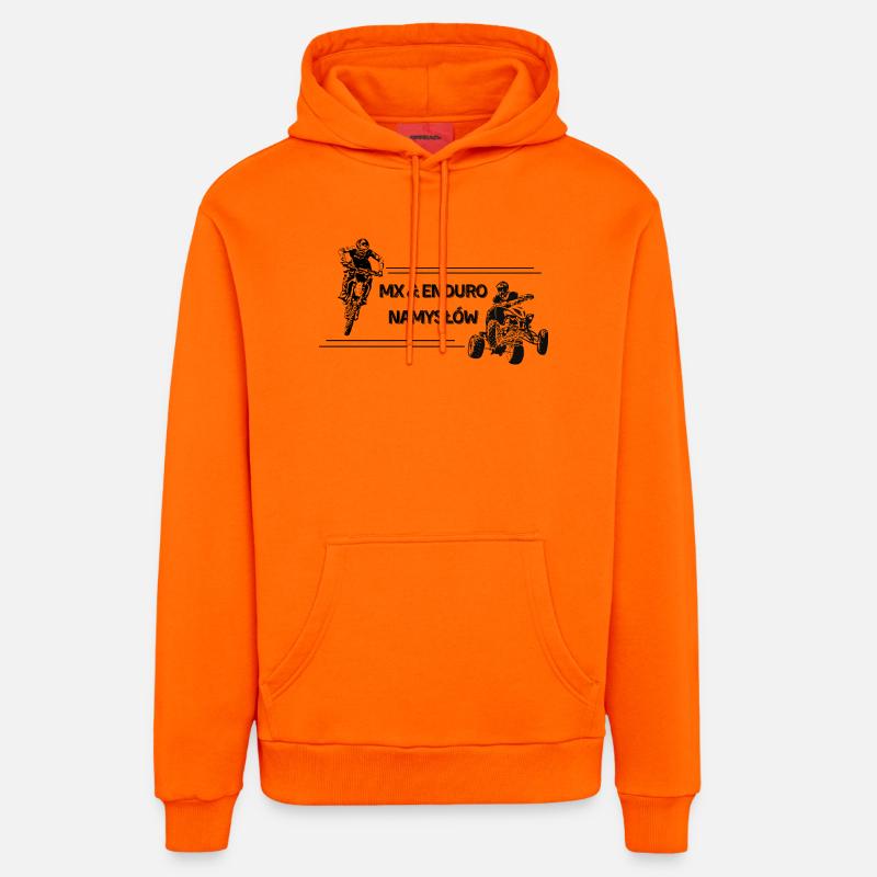 EnduroNamysłów MX&EnduroNamysłów Kollektion - Organic Relaxed Hoodie Made in EU - SUNSET ORANGE
