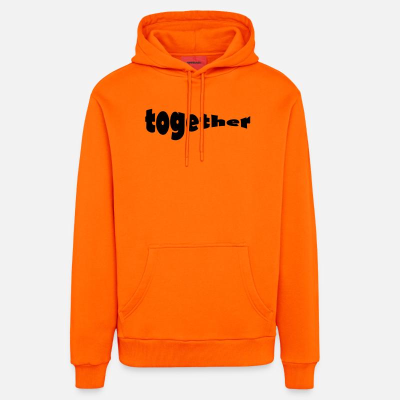 ensemble - Sweat à capuche bio décontracté fabriqué en UE - SUNSET ORANGE