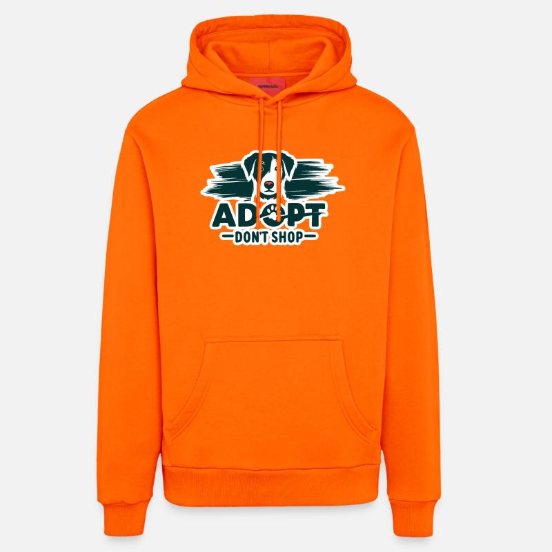 Adoptez don’t shop 2 - Sweat à capuche bio décontracté fabriqué en UE - SUNSET ORANGE