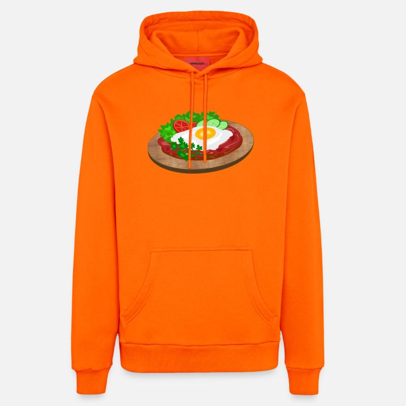 Strammer Max - Sweat à capuche bio décontracté fabriqué en UE - SUNSET ORANGE