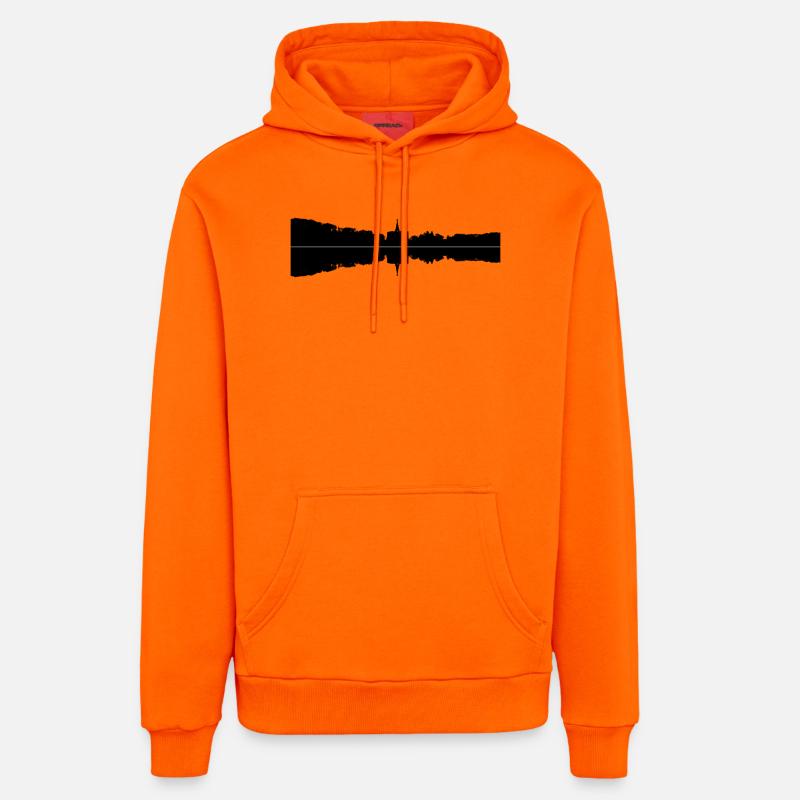 Kassel - Hercule - Sweat à capuche bio décontracté fabriqué en UE - SUNSET ORANGE