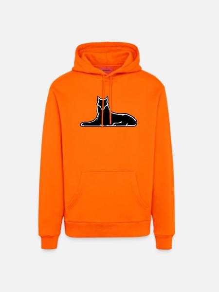 Wolf of Ichkeria 2024 - Organic Relaxed Hoodie Made in EU - SUNSET ORANGE