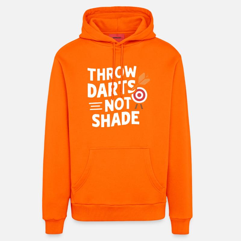 Lancer des fléchettes, pas de l’ombre - Sweat à capuche bio décontracté fabriqué en UE - SUNSET ORANGE
