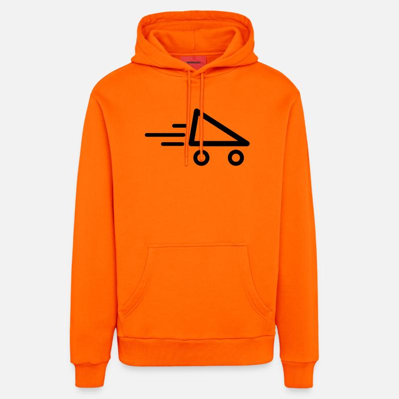 Patins de vitesse Rollers - Sweat à capuche bio décontracté fabriqué en UE - SUNSET ORANGE