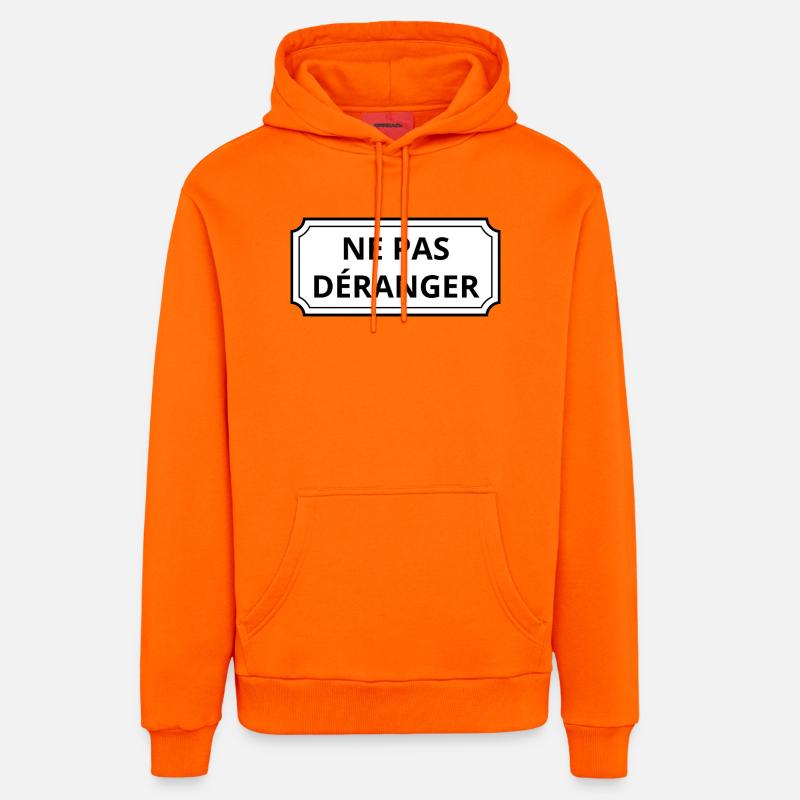 Ne pas déranger - Sweat à capuche bio décontracté fabriqué en UE - SUNSET ORANGE