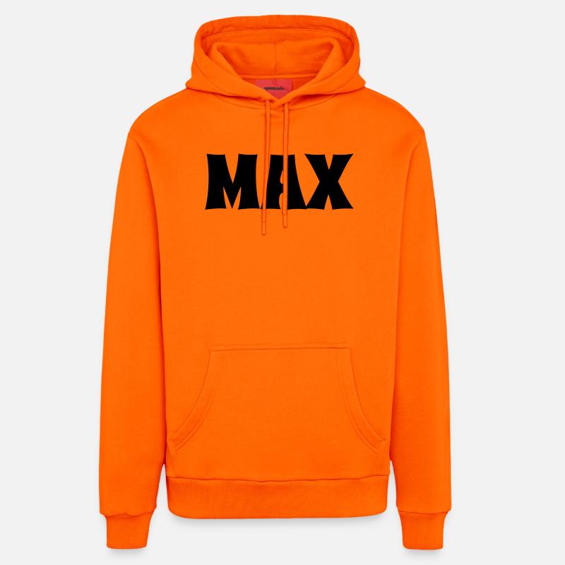 Max - Sweat à capuche bio décontracté fabriqué en UE - SUNSET ORANGE