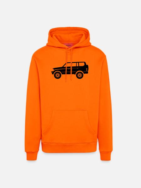 Offroad Adventure SUV - Organic Relaxed Hoodie Made in EU - SUNSET ORANGE