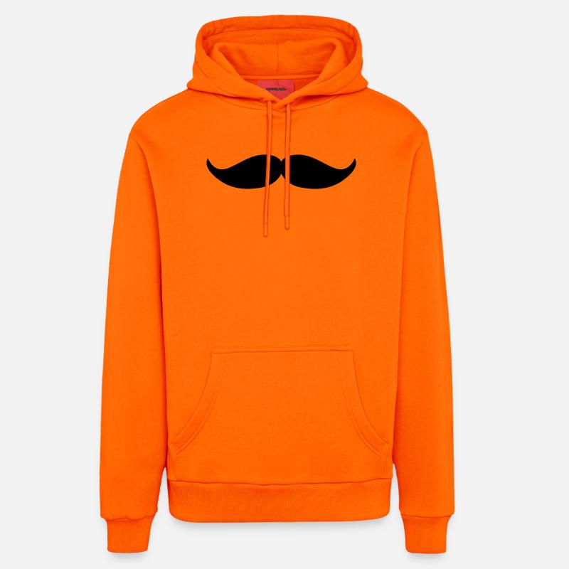 Moustache de morse - Sweat à capuche bio décontracté fabriqué en UE - SUNSET ORANGE