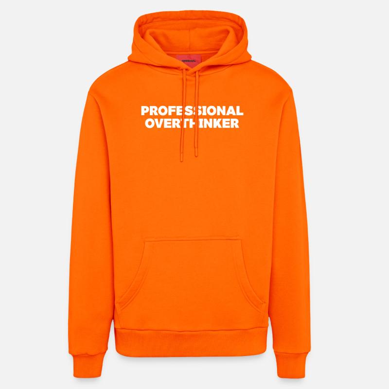 Conception typographique futuriste - Sweat à capuche bio décontracté fabriqué en UE - SUNSET ORANGE
