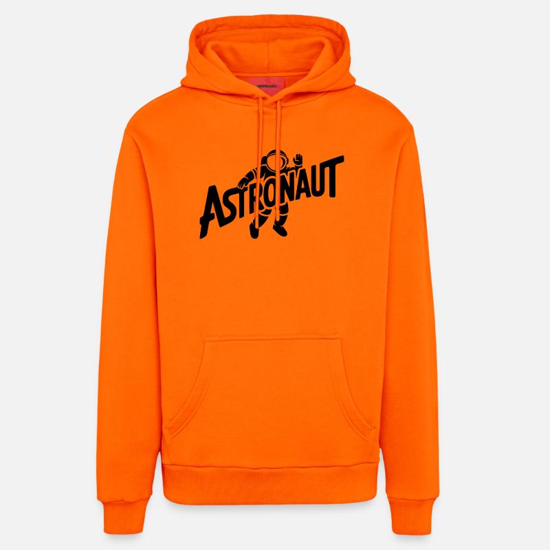 Astronaute - Cool Astonomy Logo - Sweat à capuche bio décontracté fabriqué en UE - SUNSET ORANGE