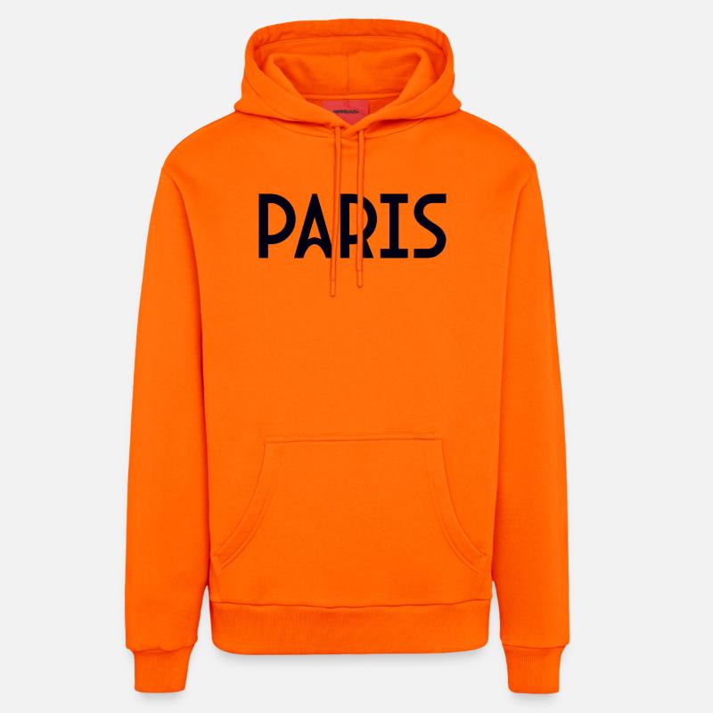 Paris - Sweat à capuche bio décontracté fabriqué en UE - SUNSET ORANGE