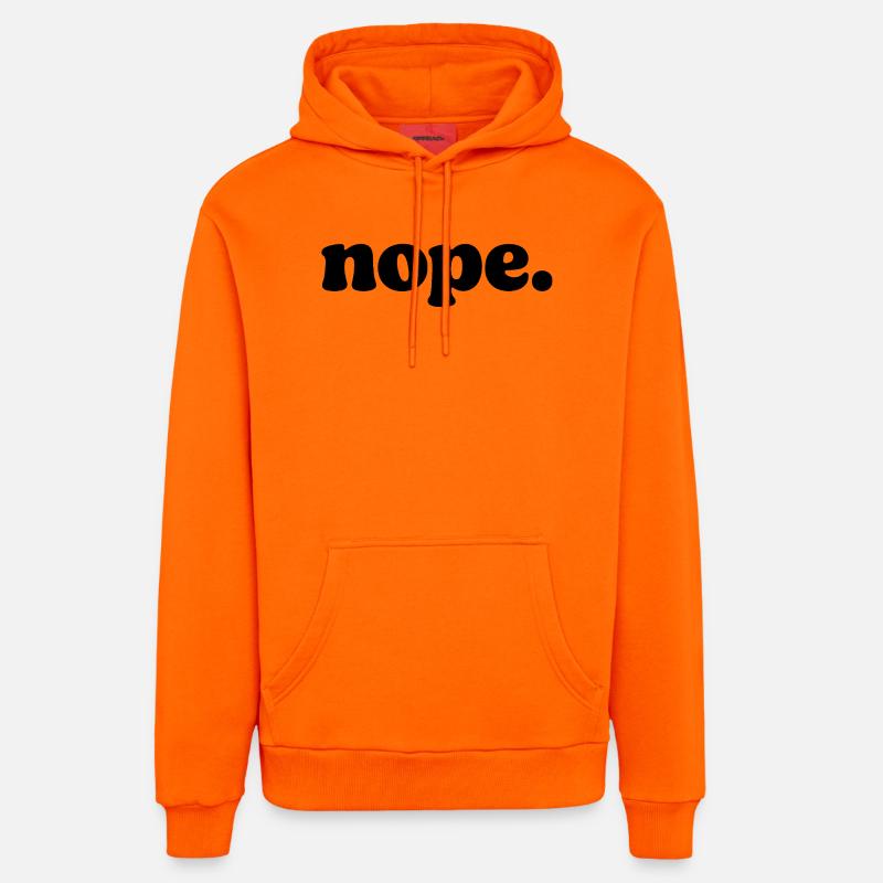 Non, citation drôle d'humeur - Sweat à capuche bio décontracté fabriqué en UE - SUNSET ORANGE