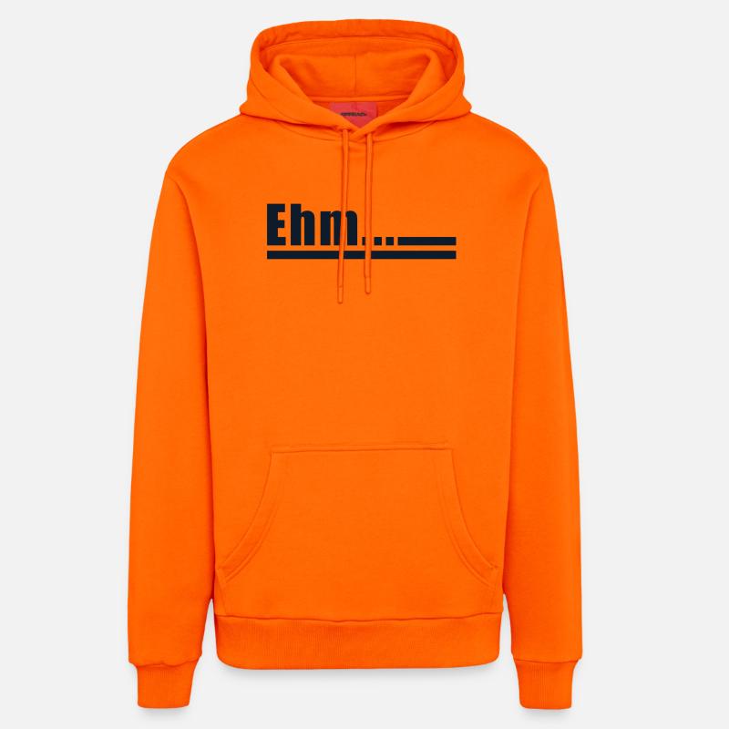 Déclaration Ehm - Sweat à capuche bio décontracté fabriqué en UE - SUNSET ORANGE