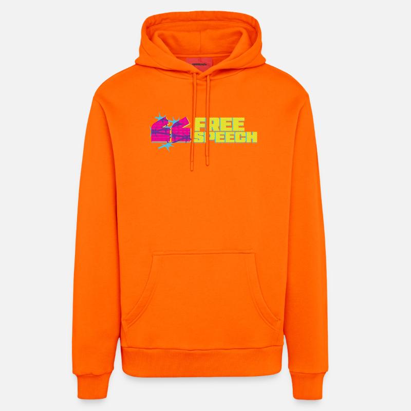 Vibrant graffiti liberté d’expression t-Shirt design - Sweat à capuche bio décontracté fabriqué en UE - SUNSET ORANGE