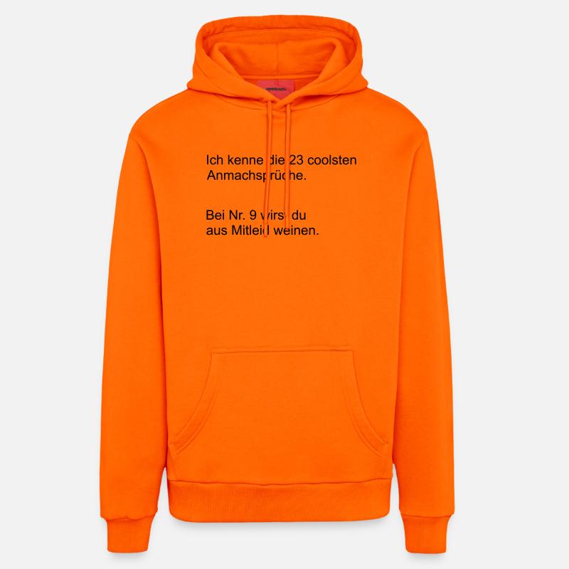 Les phrases d'accroche les plus cool - Sweat à capuche bio décontracté fabriqué en UE - SUNSET ORANGE