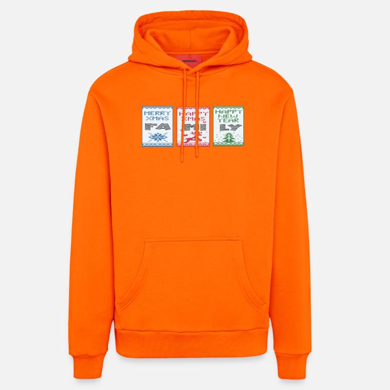 Joyeux Noël - Sweat à capuche bio décontracté fabriqué en UE - SUNSET ORANGE