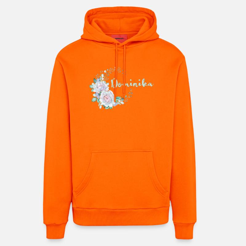 Pour la Dominique - Sweat à capuche bio décontracté fabriqué en UE - SUNSET ORANGE