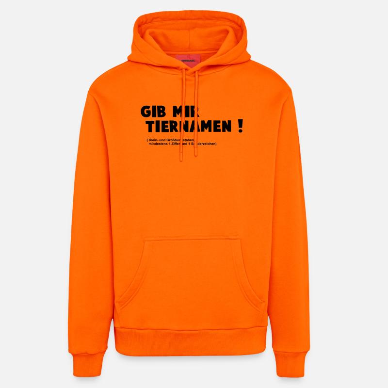 Donnez-moi des noms d’animaux - Sweat à capuche bio décontracté fabriqué en UE - SUNSET ORANGE