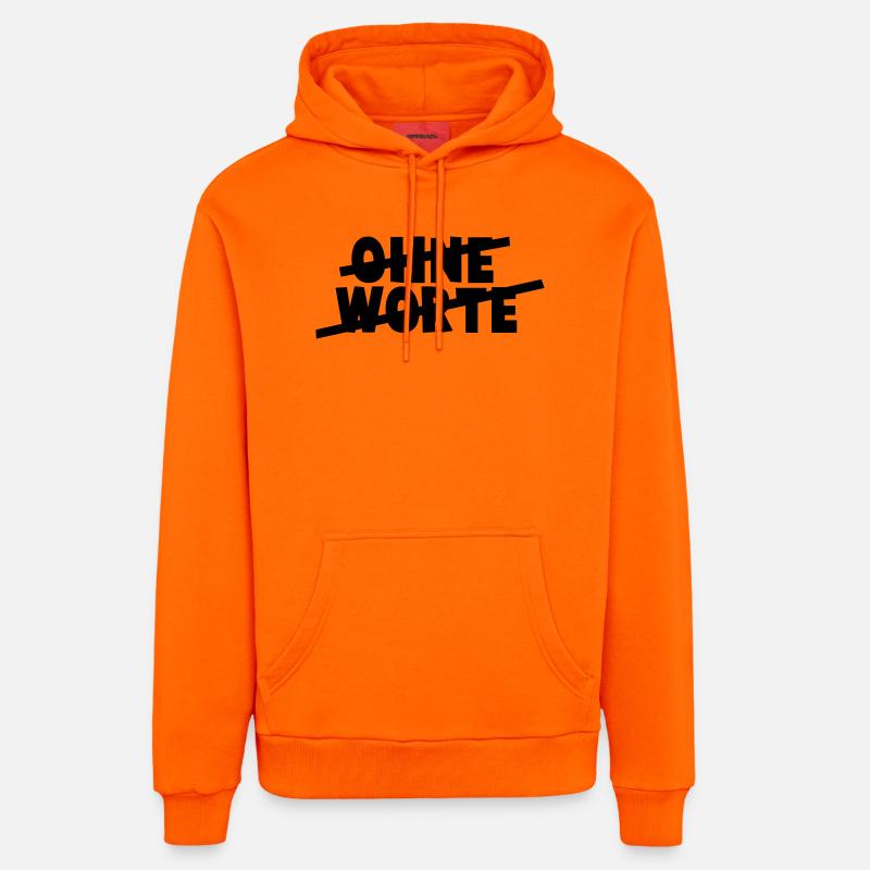 Sans paroles - Sweat à capuche bio décontracté fabriqué en UE - SUNSET ORANGE