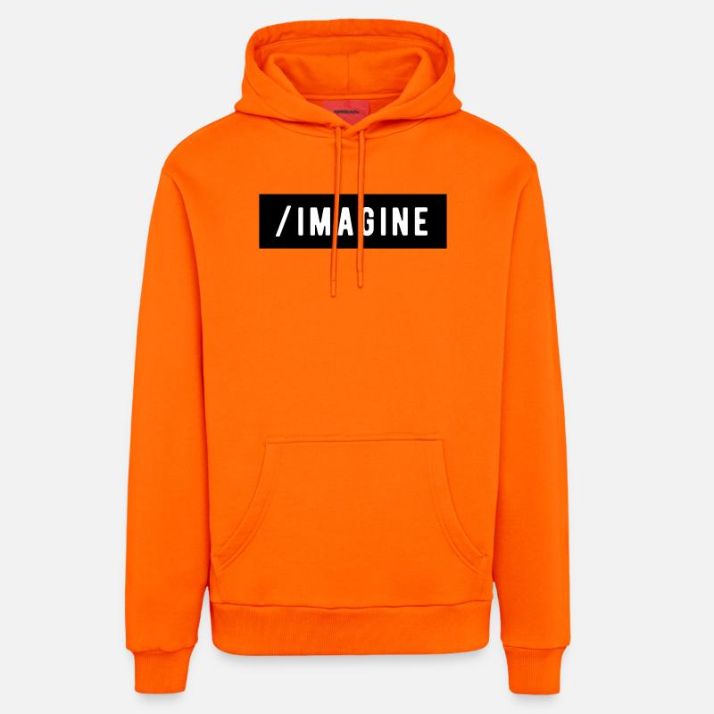 _Imaginer - Sweat à capuche bio décontracté fabriqué en UE - SUNSET ORANGE