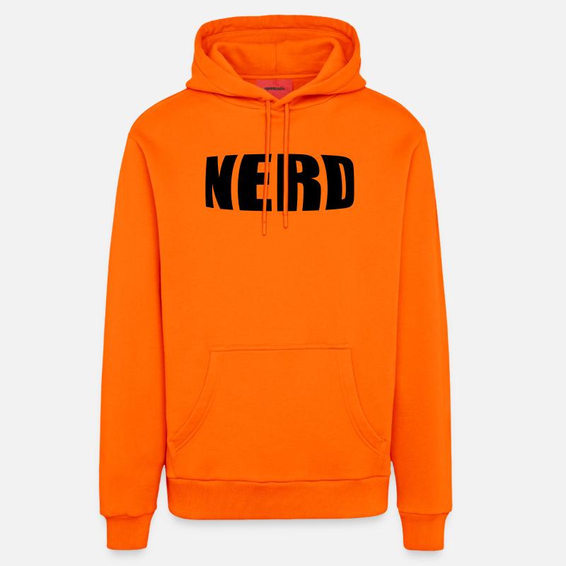 Nerd - Sweat à capuche bio décontracté fabriqué en UE - SUNSET ORANGE