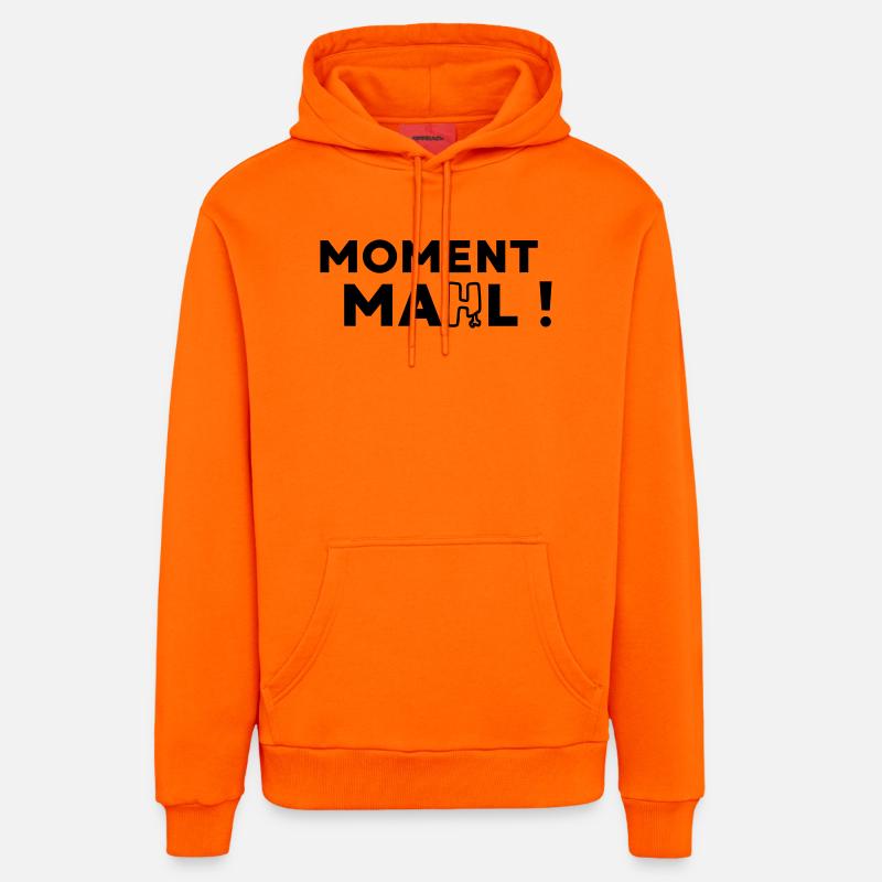 Attends un peu - Sweat à capuche bio décontracté fabriqué en UE - SUNSET ORANGE
