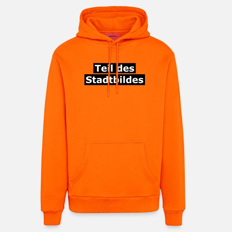 Partie intégrante du paysage urbain - Sweat à capuche bio décontracté fabriqué en UE - SUNSET ORANGE