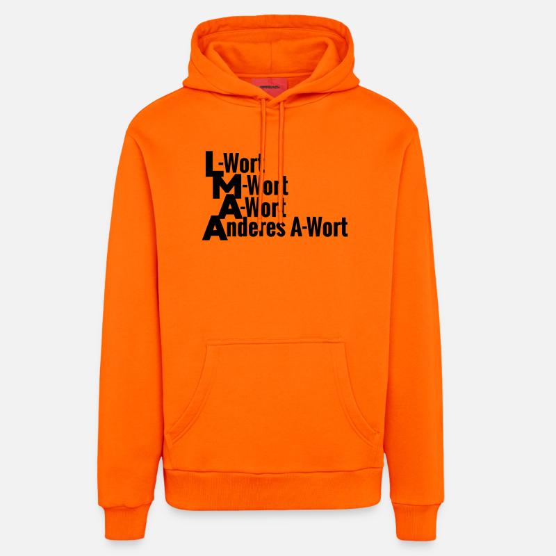 LMAA - Sweat à capuche bio décontracté fabriqué en UE - SUNSET ORANGE