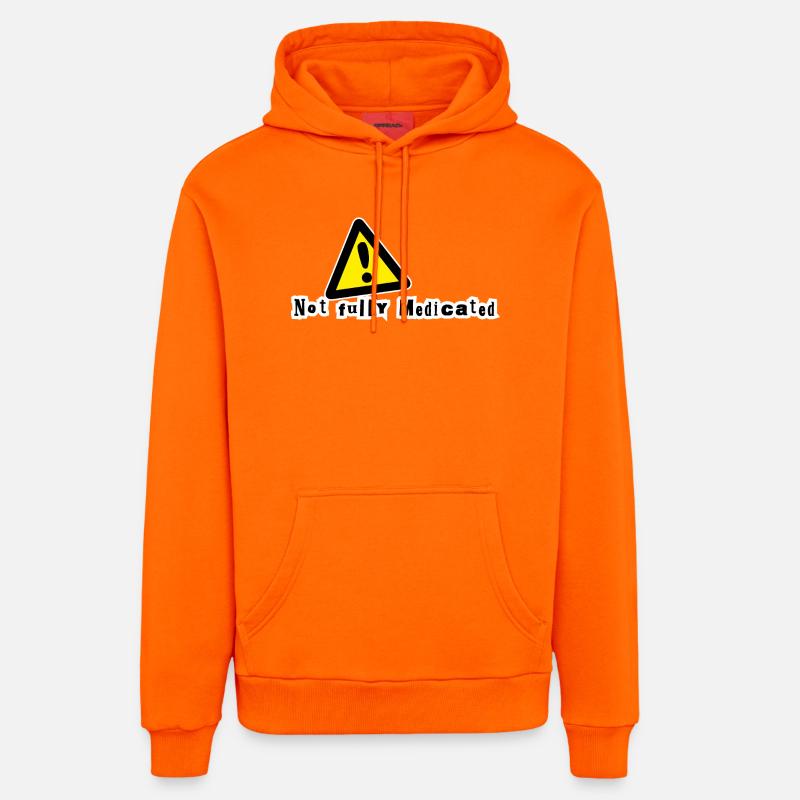 Pas complètement médicamenté - Sweat à capuche bio décontracté fabriqué en UE - SUNSET ORANGE