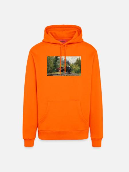 Double Double Fairlies - Organic Relaxed Hoodie Made in EU - SUNSET ORANGE