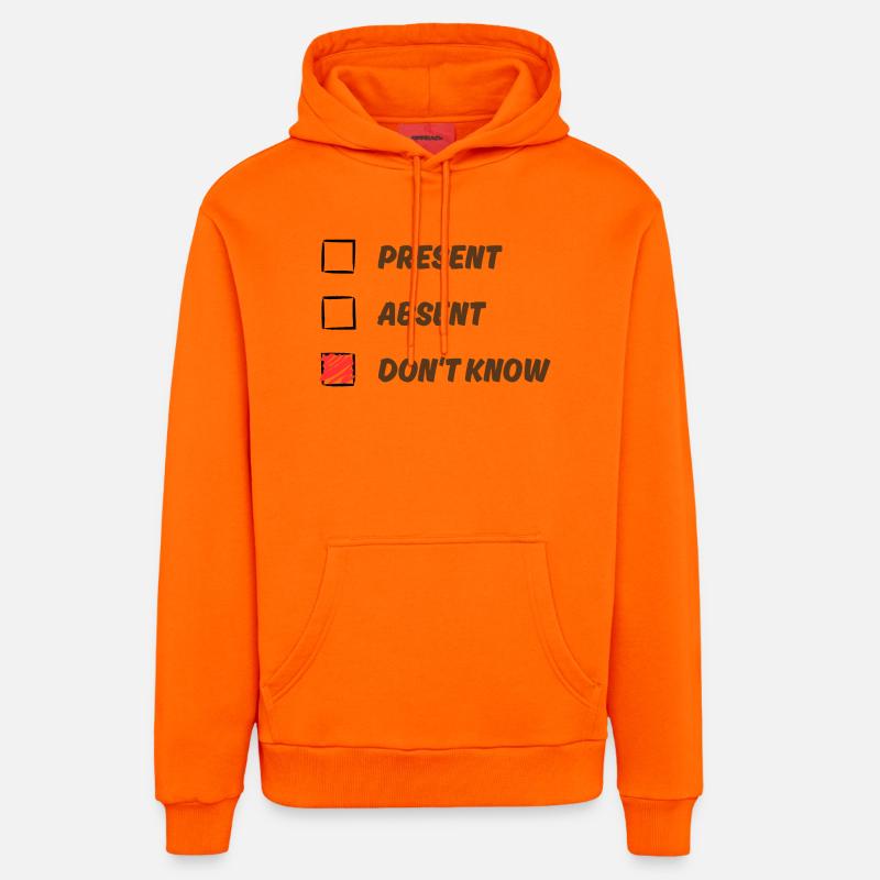 Sais pas - Sweat à capuche bio décontracté fabriqué en UE - SUNSET ORANGE